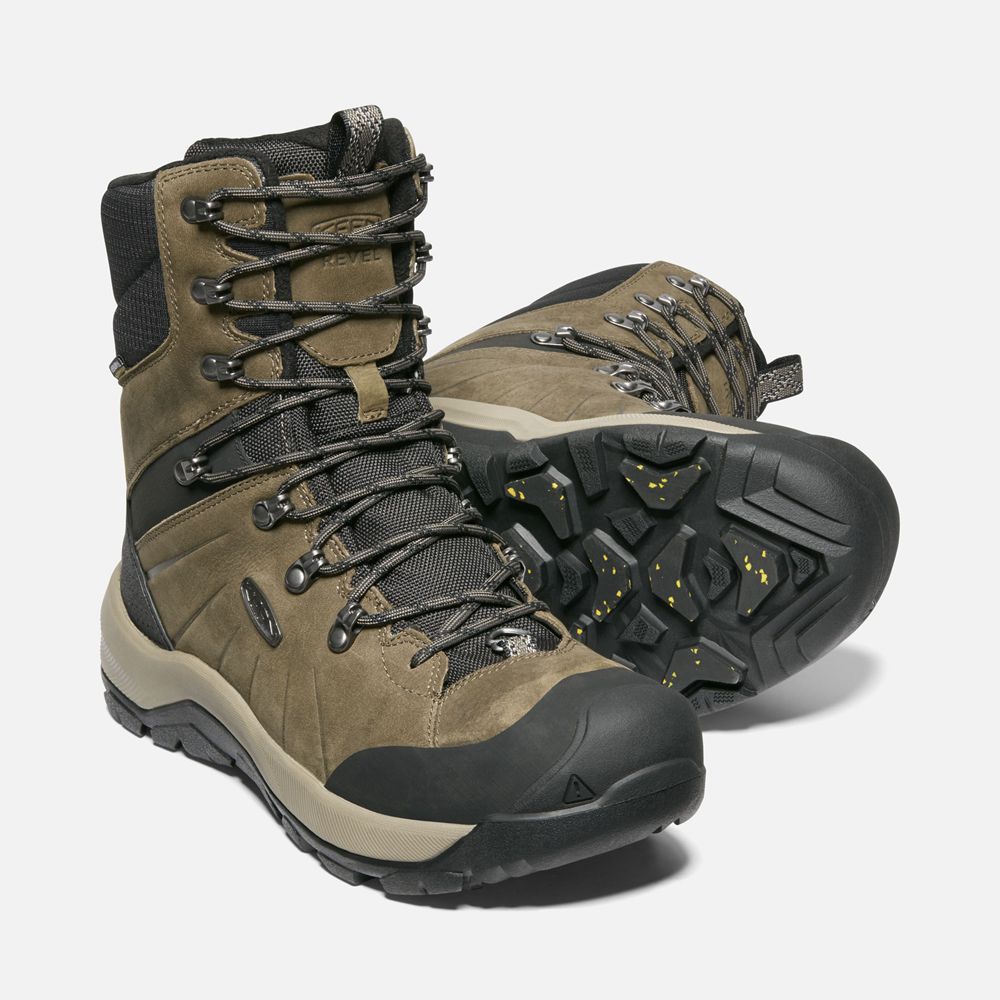 Botas de Seguridad Keen Mexico Verde Oliva/Negros - Hombre Revel Iv Altos Polar - MG4392071